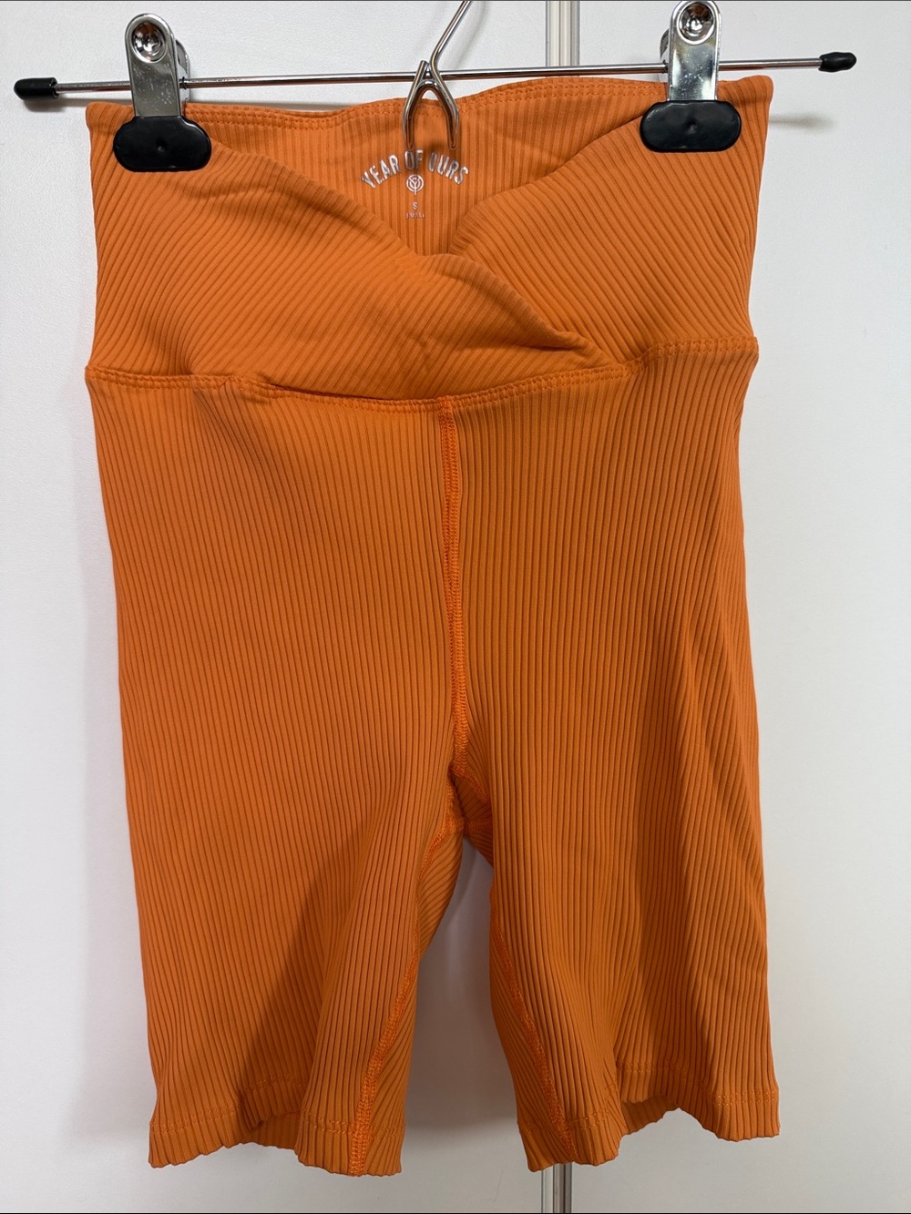 Year of Ours V-Waist Tangerine Biker Shorts